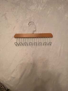 Wooden Tie and Belt Hanger Organizer with Multi Hooks
